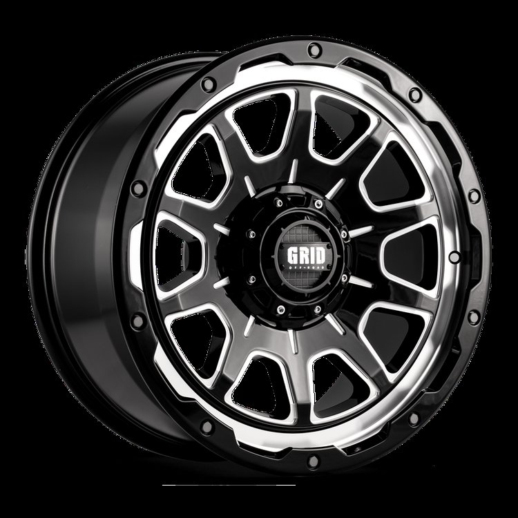 GD15-Series Wheel, Size: 17 x 9 in., Bolt Pattern: 5 x 114.30/127 mm, Offset: -12 mm [Gloss Black/Milled]