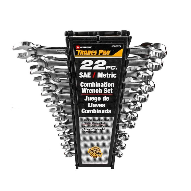 22PC SAE/MM WRENCH SET