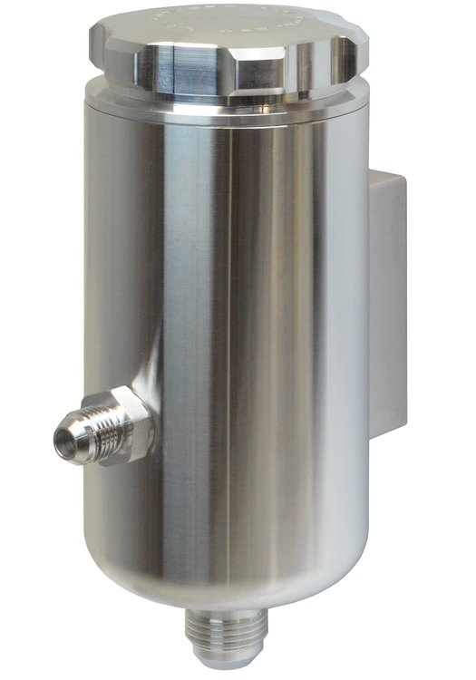 A1600M Power Steering Reservoir Remote, Single -6AN Return Fitting [Machined ]