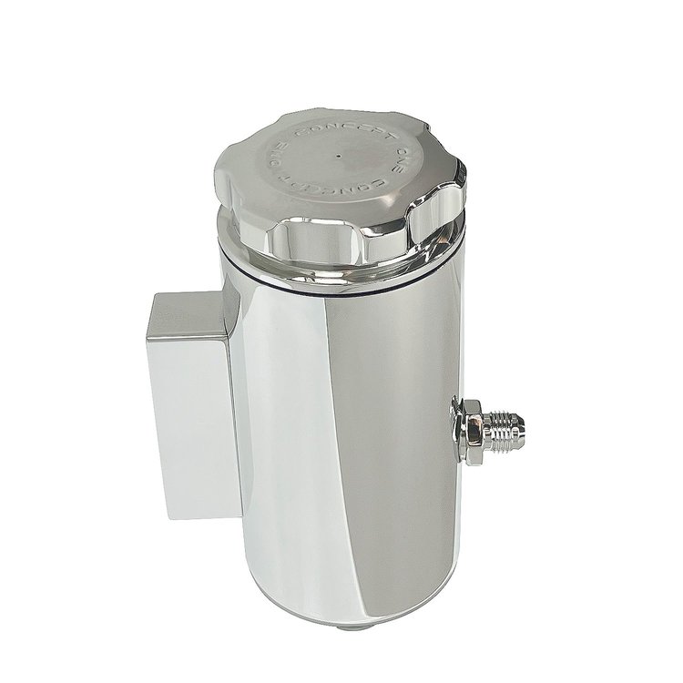 A1600P Power Steering Reservoir Remote, Single -6AN Return Fitting [Polished]