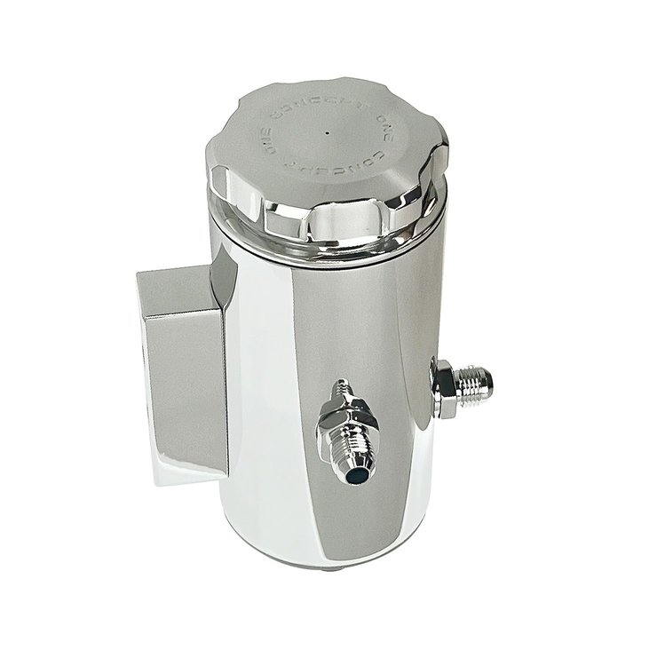 A1650P Hydroboost Power Steering Reservoir Remote, Dual -6AN Return [Polished]