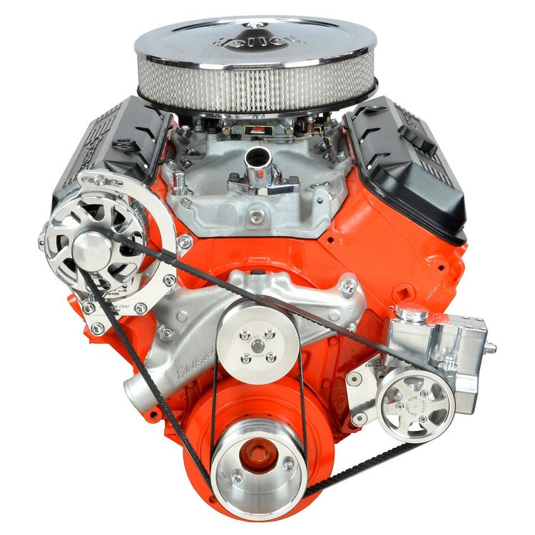 BCB01P Basic-Series Pulley Kit for Big Block Chevy, w/ Alternator/Power Steering [Polished]