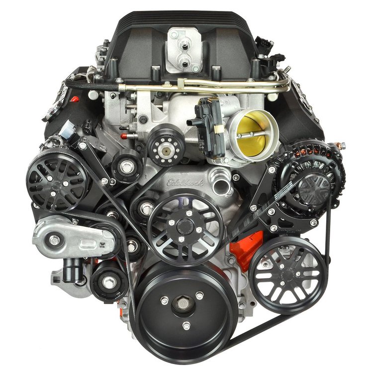 LSV10P-SC03 MAX10R Pulley Kit for Chevy LS w/ GM LSA/ZL1 Supercharger, w/ Alternator/AC/Power Steering [Polished]