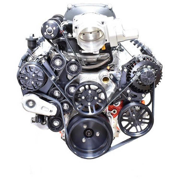 LSV10P-SC08 MAX10R Pulley Kit for Chevy LS w/ Magnuson TVS2650 Hot Rod Supercharger, w/ Alternator/AC/Power Steering [Polished]