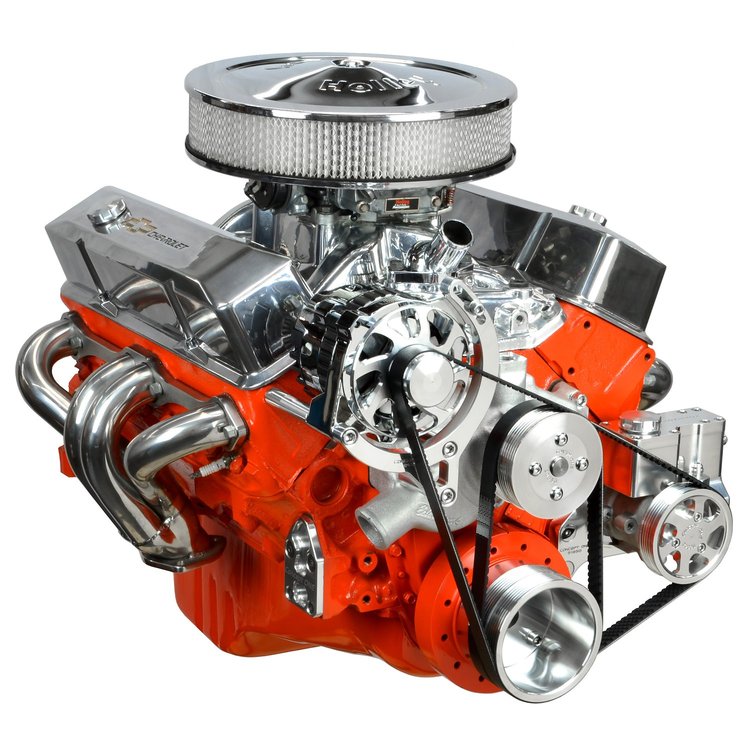 SCB01M Basic-Series Pulley Kit for Small Block Chevy, Dual Belt, w/ Alternator/Power Steering [Machined]