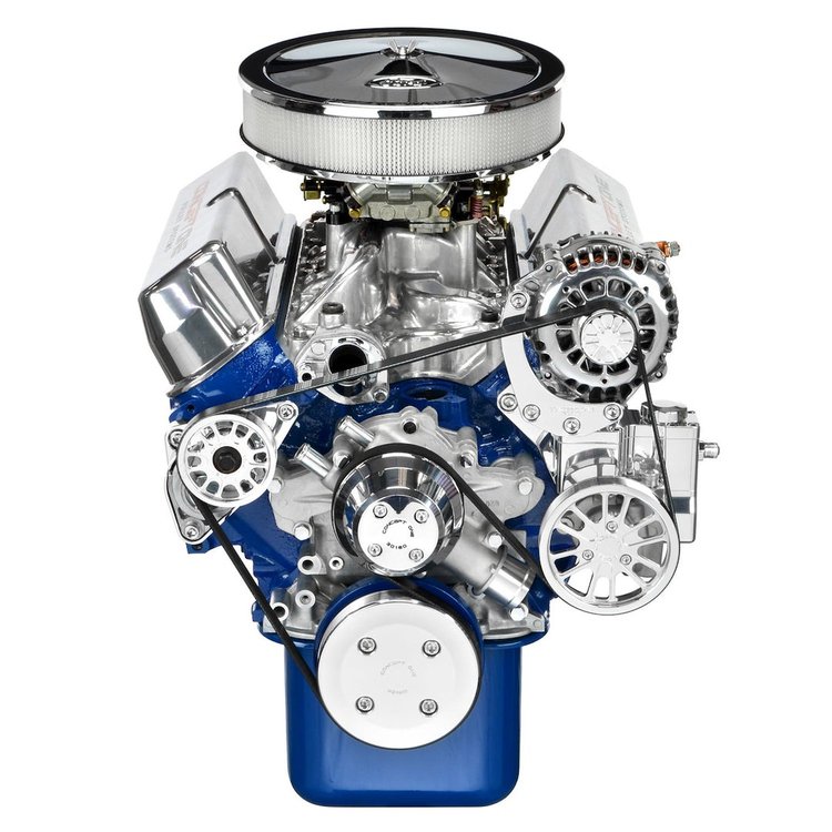 SFM03M Pulley Kit for Small Block Ford 289-302, w/ Alternator/Power Steering, Short Water Pump [Machined]