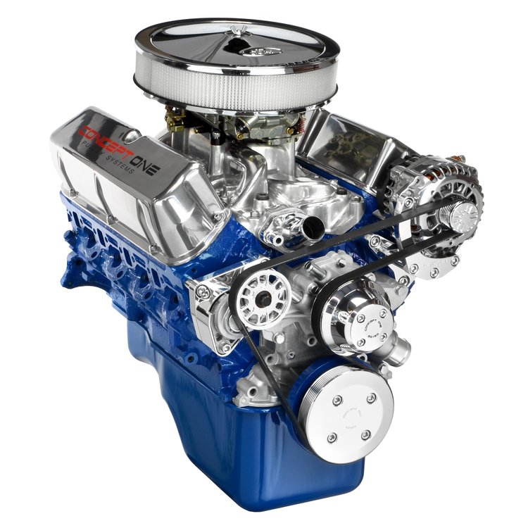 SFM04P Pulley Kit for Small Block Ford 289-302, w/ Alternator Only, Short Water Pump [Polished]
