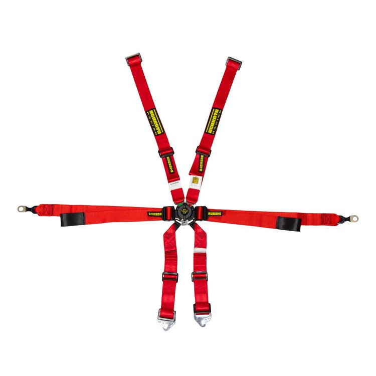 SR 94710US-2-31 Schroth GT3 Enduro 2x2 6-Point Harness, 2 in. Width [Red]