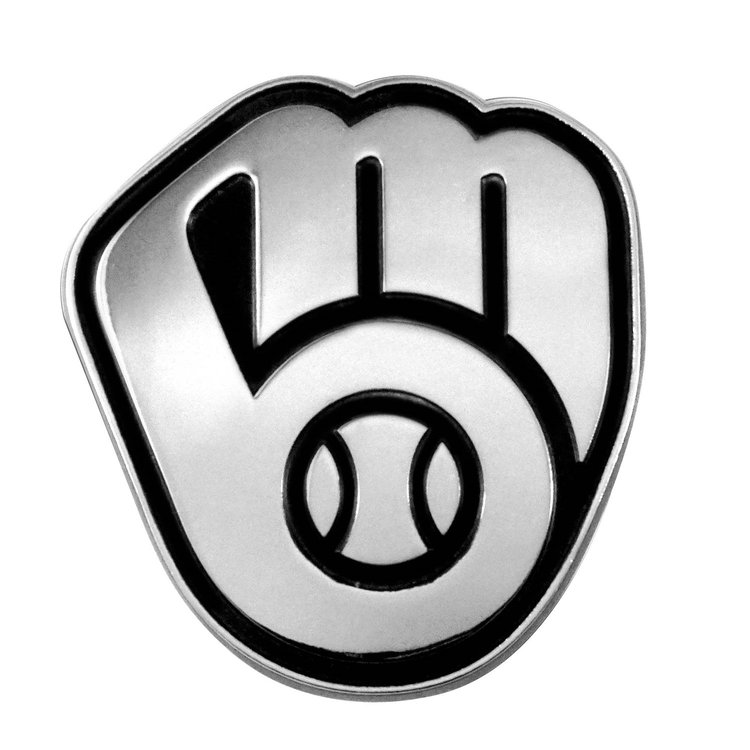26636 3D Metal Emblem, Milwaukee Brewers [Chrome]