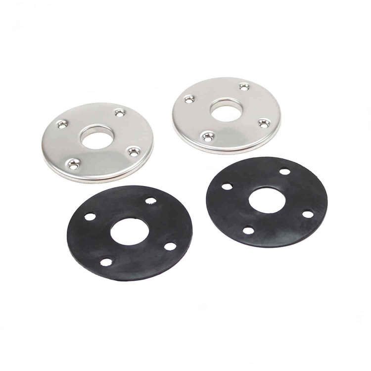 69-74 Steel Hood Pin Bezels / Gaskets