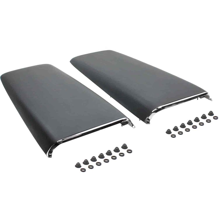 69-72 A / B-Body Twin Hood Scoops with Chrome Trim Bezels