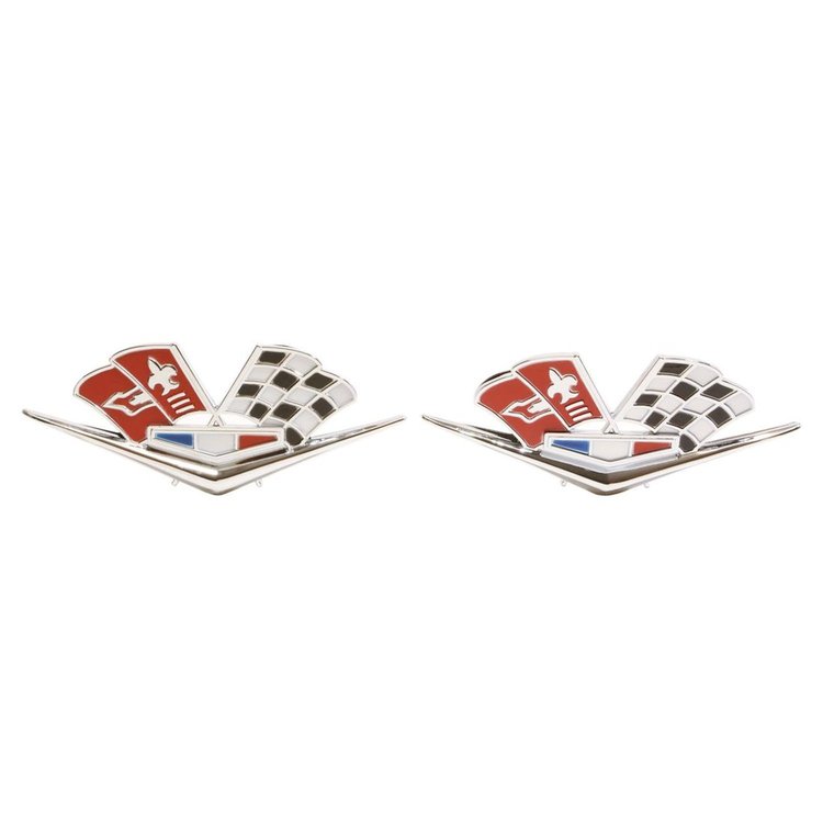2162 Front Fender Emblem 1962-63 Full Size Chevy & Chevy Corvette