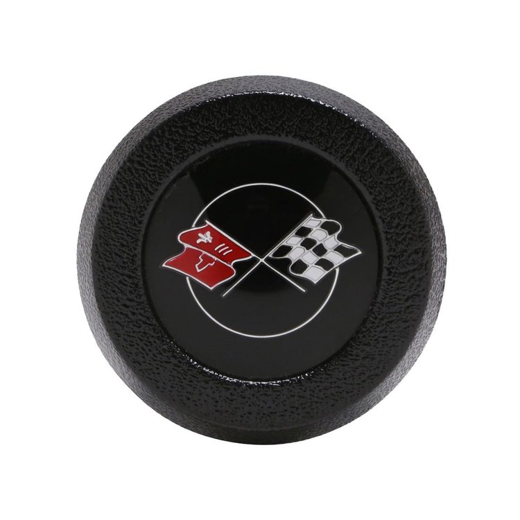 5073A Black Horn Button for 1969-1975 Chevy Corvette w/o Tilt/Telescopic Steering