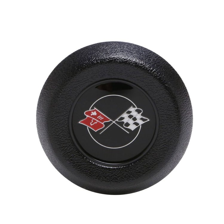 5074A Black Horn Button for 1969-1975 Chevy Corvette with Tilt/Telescopic Steering