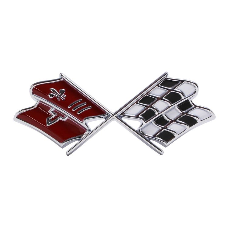 5234 Front X-Flag Emblem 1967 Chevy Corvette