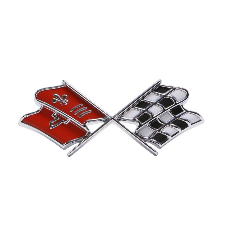5235 Front X-Flag Emblem 1967 Chevy Corvette