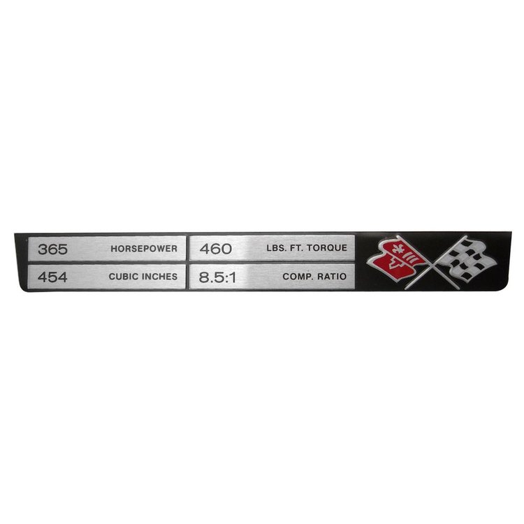 5909 Corvette Engine Data Plate