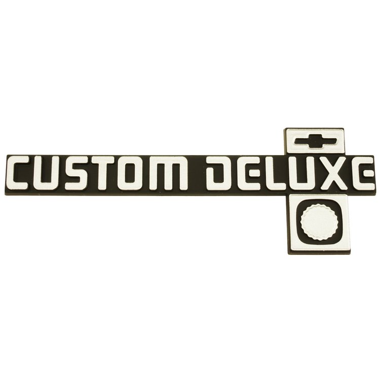 9688 Custom Deluxe Dash Emblem for 1981-1987 Chevy Full Size Truck