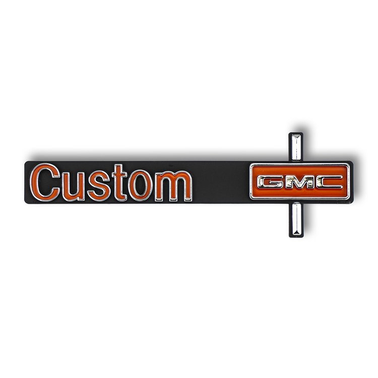 9700 "Custom" Dash Emblem for 1973-1974 GMC Full Size Trucks