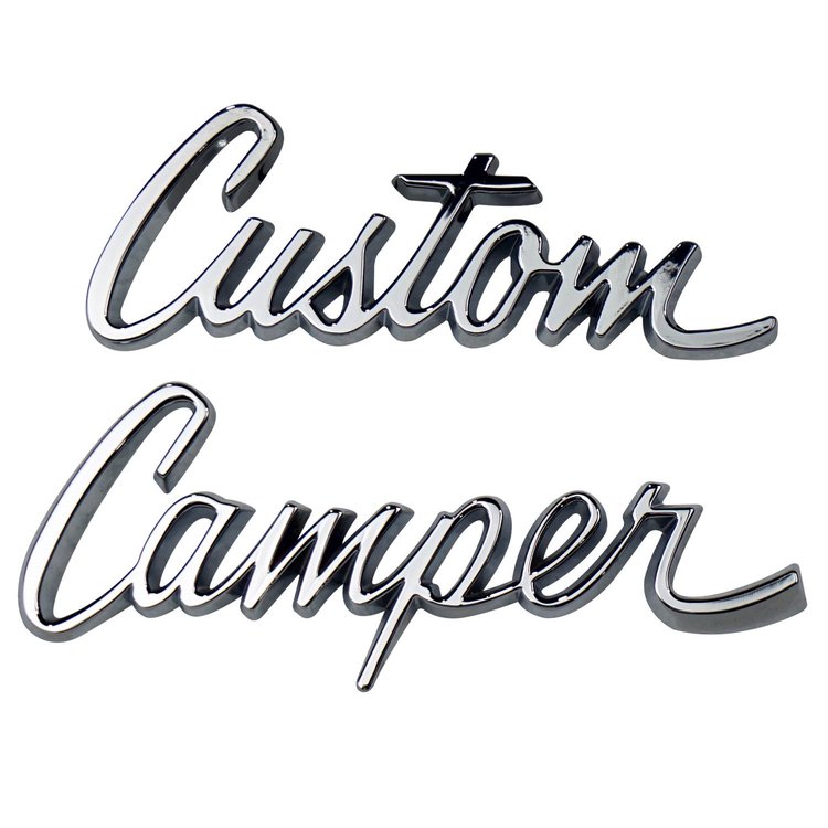 9843 Door “Custom Camper” Emblem W/Fasteners for 1969-1972 GMC Trucks