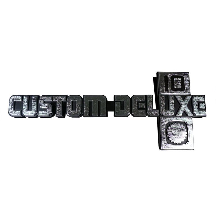 9911 "Custom-Deluxe 10" Fender Emblems 1981-1988 Chevy Custom-Deluxe 10 Truck