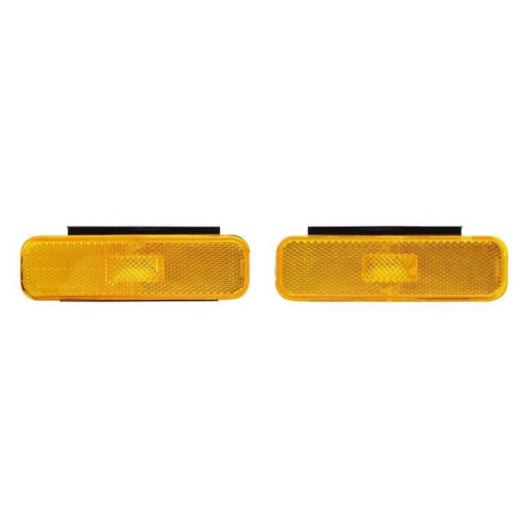 A6740A 1974-77 Camaro Front Amber Marker Light Assembly w/Gaskets and Brackets, Pair