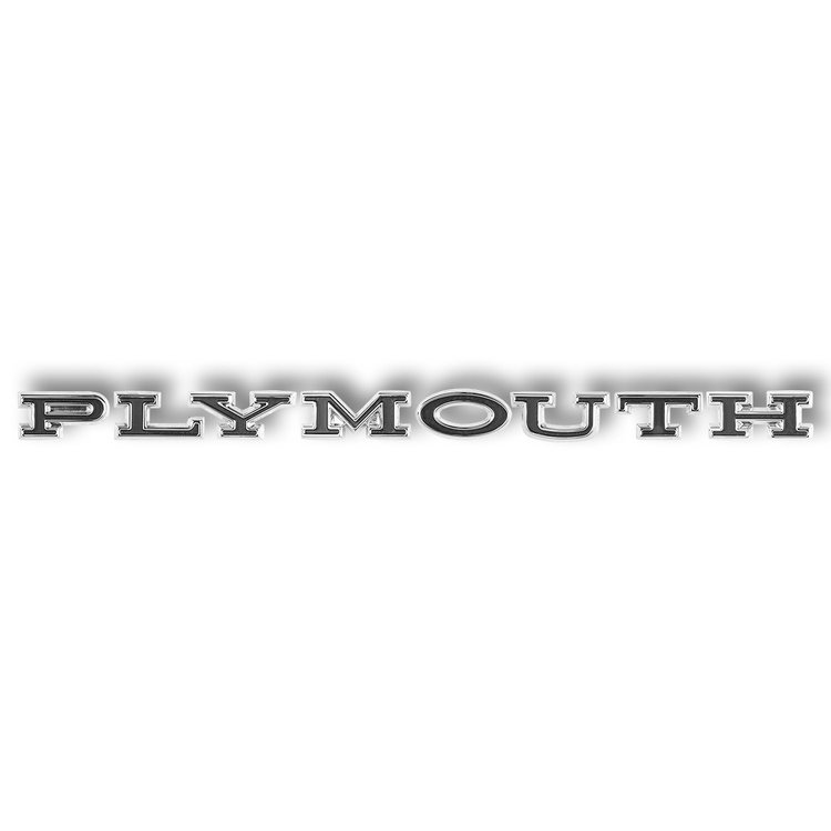 MP3177 Hood/Trunk "Plymouth" Emblem Letter Set for 1966-1971 Plymouth A, B & C Body Trucks
