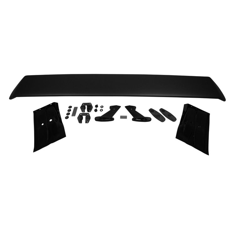 MP601B 70-74 Challenger Licensed Mopar Organosol Black Go Wing Spoiler, Complete Kit