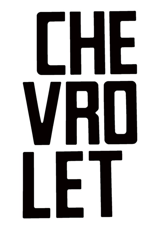 CHEVY LETTER SET