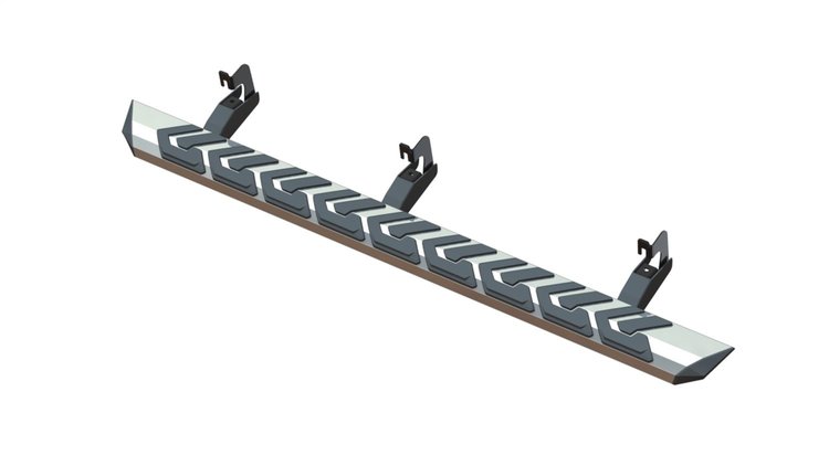 T3 Running Board, 87 in., Aluminum [Premium Chrome Finish]