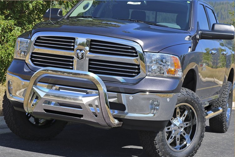 OCTA Series Bull Bar, Fits Select Dodge Ram, 3.5 in. Diameter, 304 Stainless Steel [Polished Chrome Finish]