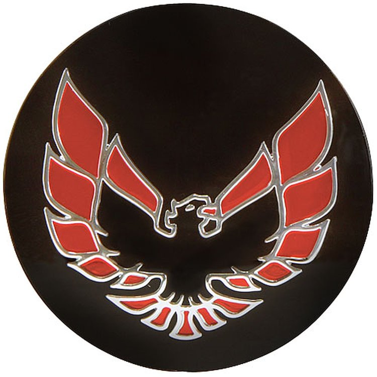 Snowflake Wheel Center Cap Insert Black with Red Bird