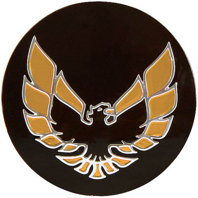 Snowflake Wheel Center Cap Insert Black with Gold Bird