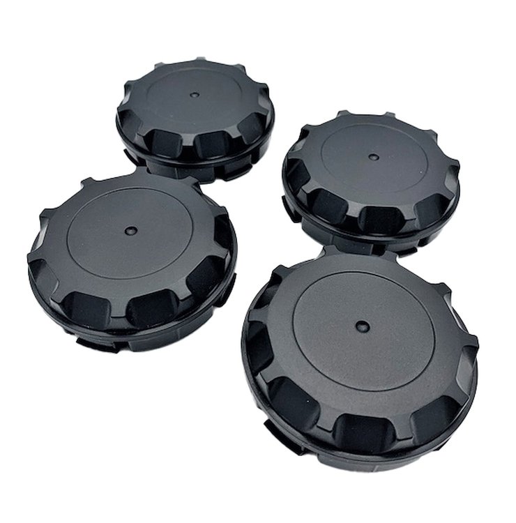 898061R4 Wheel Center Cap Set for 1989-1991 Ford Saleen Mustang w/16 in. 5-Spoke Wheels [Black]