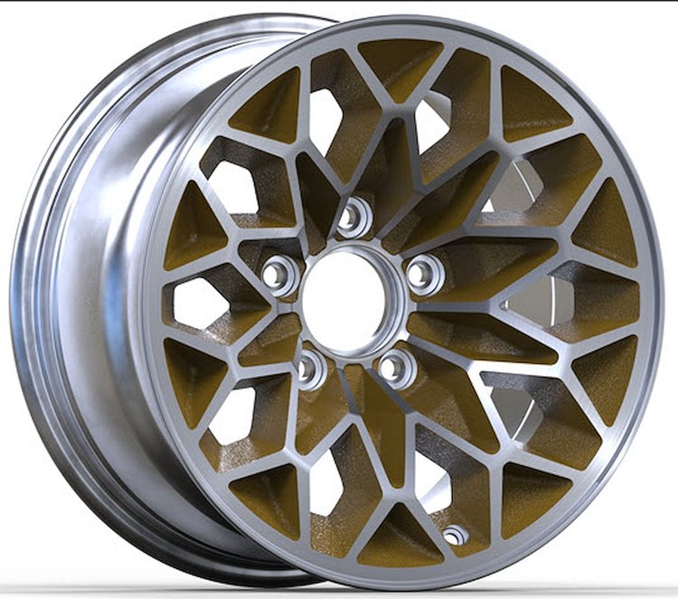 BSFW158GLD Bandit Snowflake Wheel Size: 15" x 8" 1977-1981 Pontiac Trans Am Design [Silver/Gold]