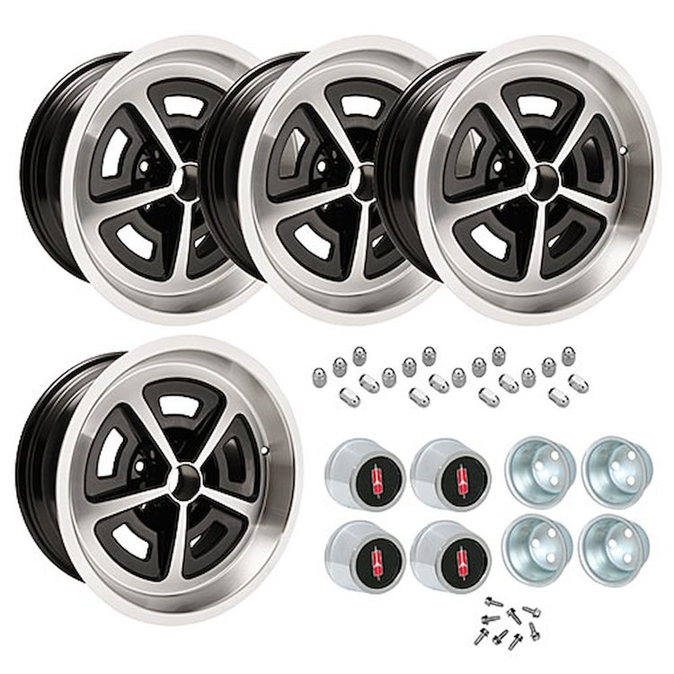 CWC178K GM Magnum Wheel Kit [Size: 17" x 8"] Finish: Black Powder Coated w/Machined Lip