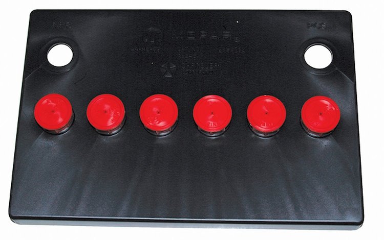MBC24RED Battery Topper for Mopar 1966-1974 A-Body/E-Body Models [Red Caps]