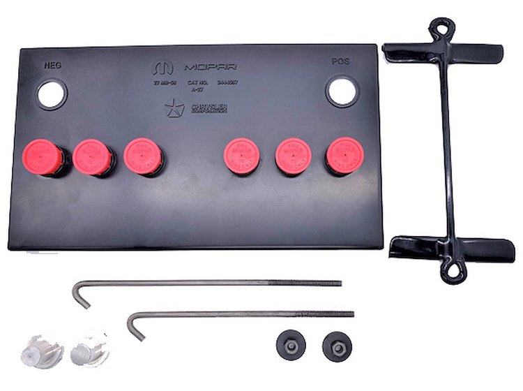 OEM-Style Group 27 Battery Topper Kit for Select 1970-1974 Mopar A-Body [Red]