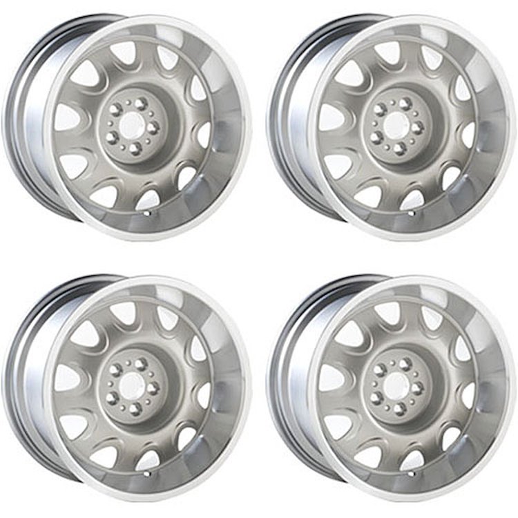 MRW179SLVS Mopar Rallye Wheel Set [Size: 17" x 9"] Finish: Silver Powder Coated w/Machined Lip