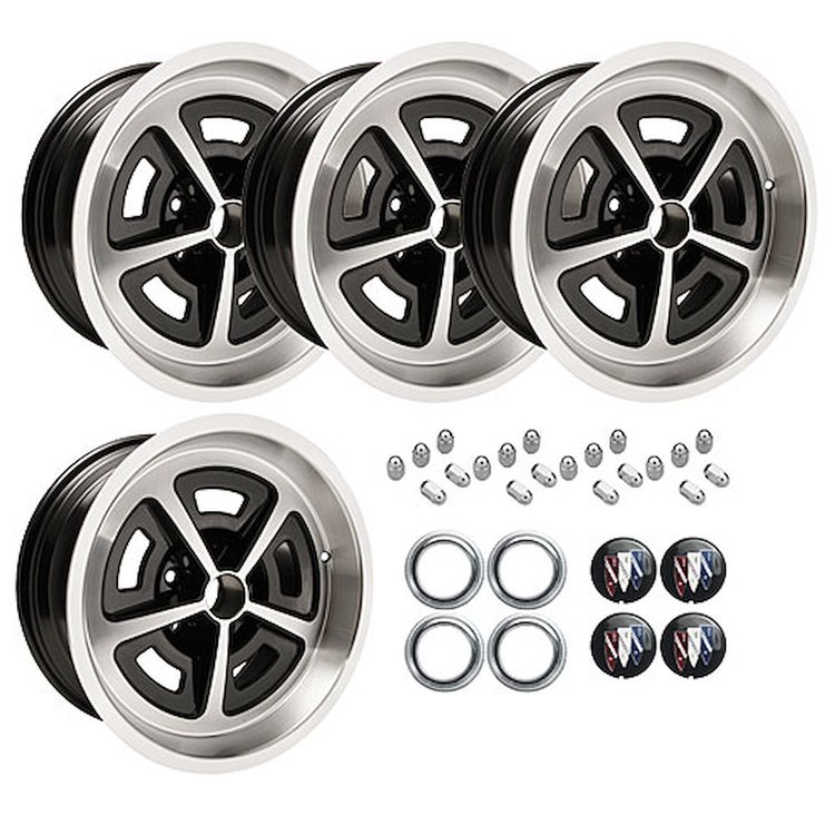 MWB178K GM Magnum Wheel Kit [Size: 17" x 8"] Finish: Black Powder Coated w/Machined Lip