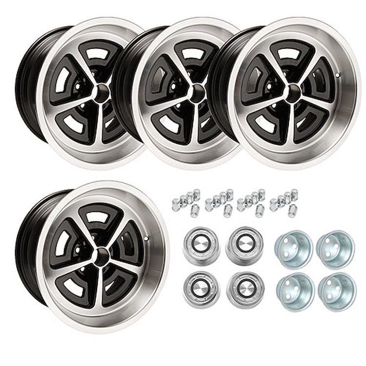 MWM179K Mopar Magnum Wheel Kit [Size: 17" x 9"] Finish: Black Powder Coated w/Machined Lip