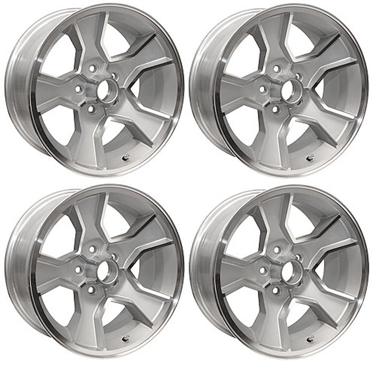 NW1784SLVS N90 Wheel Set [Size: 17" x 8"] Finish: Silver Powder Coated w/Machined Lip