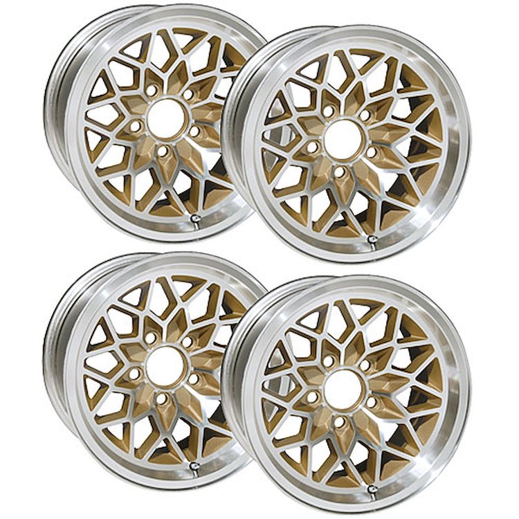 Cast Aluminum Snowflake Wheel Set 15" x 8" with 4-1/2" Backspacing
