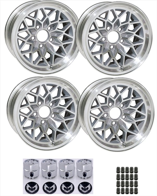 SSF179KSM 17" X 9" Silver Snowflake Wheel Kit [Silver Bird Inserts]