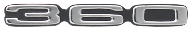 '360' Fender or Hood Emblem 1973-1976 Dodge Dart/Plymouth Duster