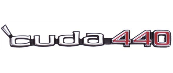 'cuda 440 Hood Emblem 1970-1971 Plymouth Barracuda - Rallye Dual Scoop or Shaker Hood