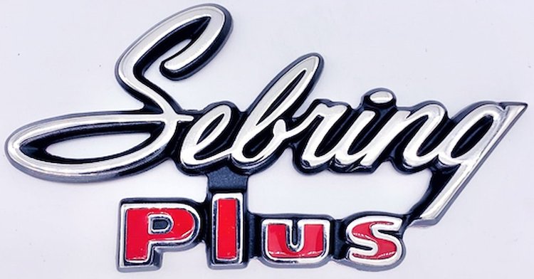 Sebring Plus Quarter Panel and Trunk Lid Emblem 1971-1972 Satellite Sebring Plus