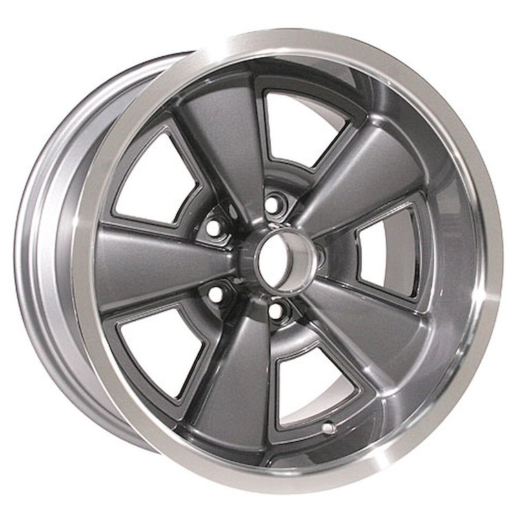 ZW179GUN 5-Spoke Rally Wheel [Size: 17" x 9"] Finish: Gunmetal Gray w/Machined Lip