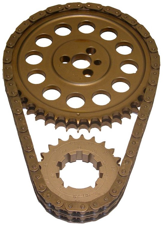 9-3545X9 Street Billet True Roller 9-Keyway Timing Chain Small Block Chevy with Factory Hydraulic Roller Cam