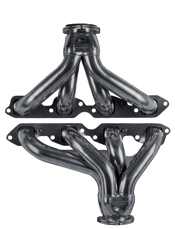 BB1-P Shorty Header Set, 1932-1948 Chevy Cars/Trucks, 1949-1963 Chevy Cars, 1948-Up Ford Trucks w/BBC [Raw/Unfinished]